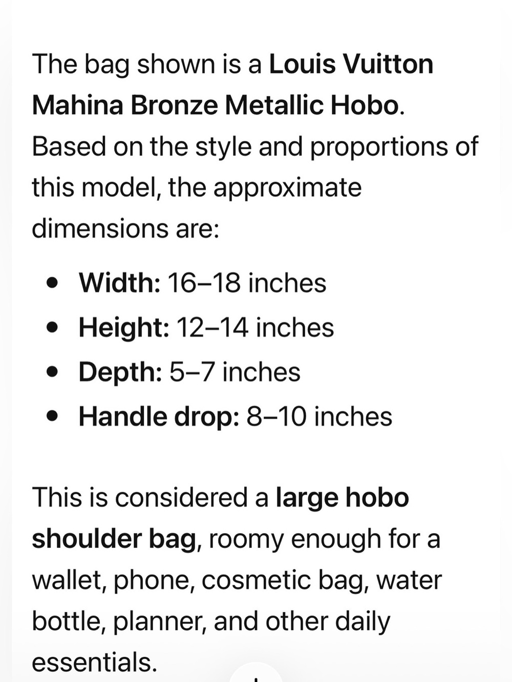 Louis Vuitton Mahina Broze Metallic Hobo - Picture 3 of 3